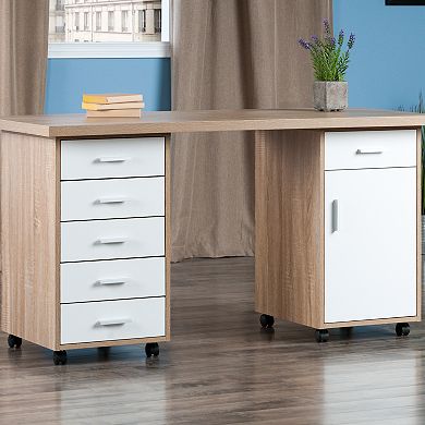 Winsome Kenner 3-Pc Modular Desk, 6 Drawer