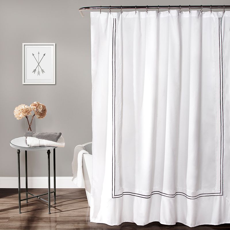 65473490 Lush Decor Hotel Collection Shower Curtain, White, sku 65473490