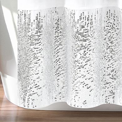 Lush Decor Shimmer Sequins Shower Curtain