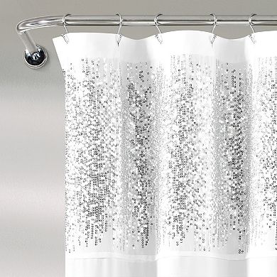 Lush Decor Shimmer Sequins Shower Curtain