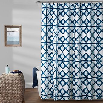Lush Decor Geo Shibori Shower Curtain