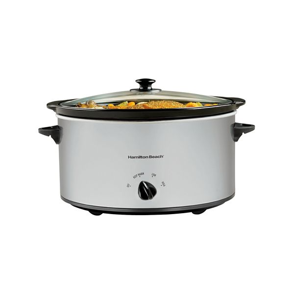 Hamilton Beach 6 qt. Gray Programmable Slow Cooker with Defrost and  Temperature Probe 33768 - The Home Depot