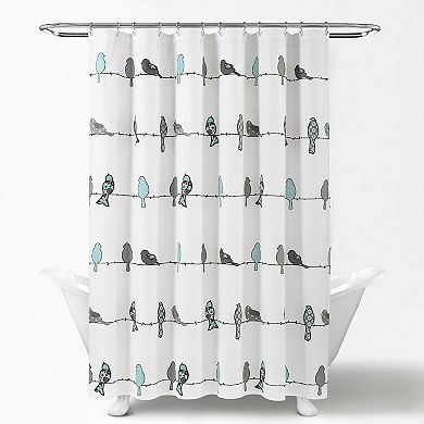 Lush Decor Rowley Birds Shower Curtain