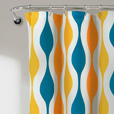 Lush Decor Mid Century Geo Shower Curtain