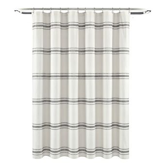 Lush Decor Farmhouse Stripe Shower Curtain