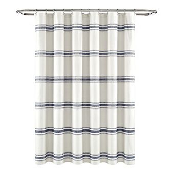 Lush Decor Farmhouse Stripe Shower Curtain