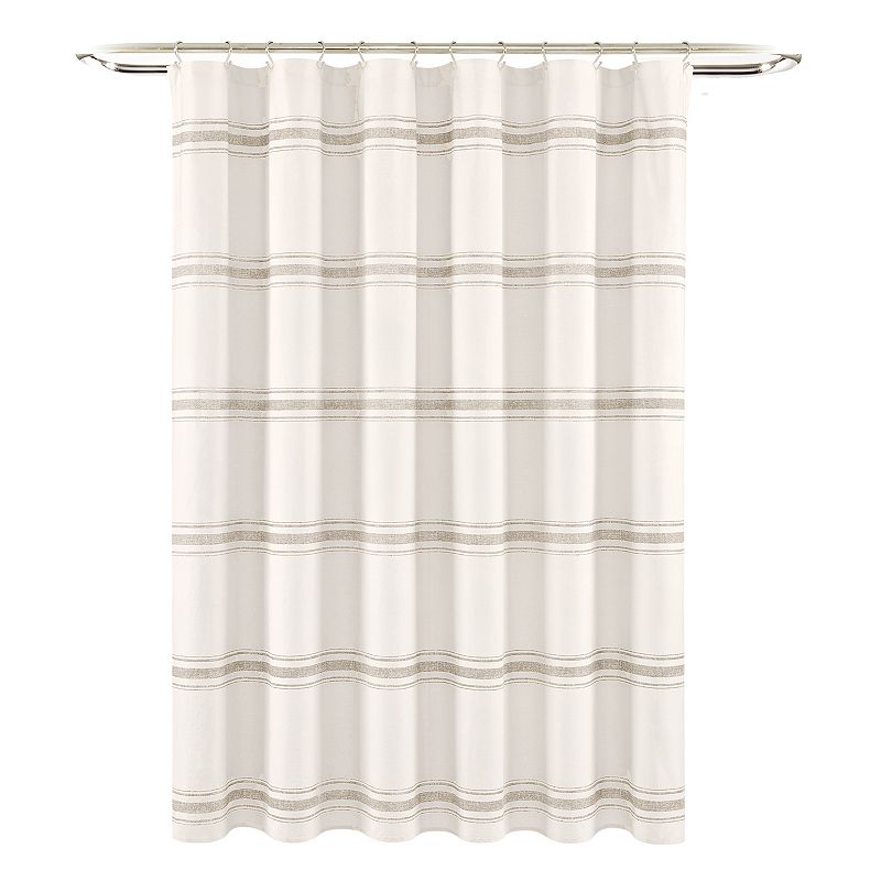 UPC 194938000048 product image for Lush Decor Farmhouse Stripe Shower Curtain, Size: 72X72, Neutral | upcitemdb.com