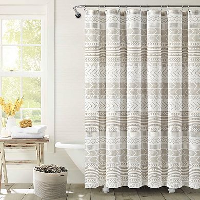 Lush Decor Hygge Geo Shower Curtain