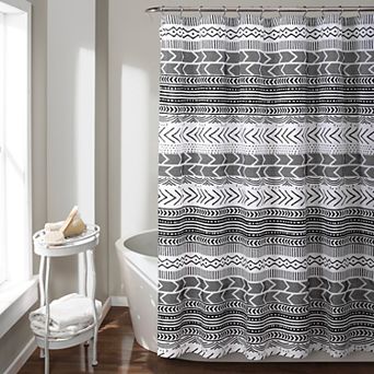 Lush Decor Hygge Geo Shower Curtain