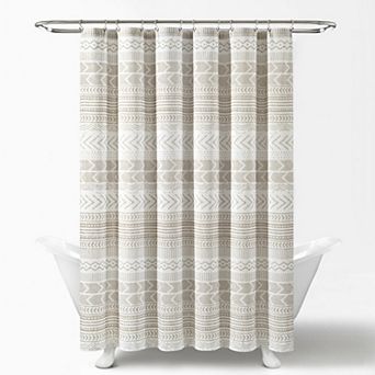 Lush Decor Hygge Geo Shower Curtain