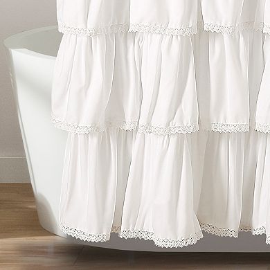 Lush Decor Lace Ruffle Shower Curtain
