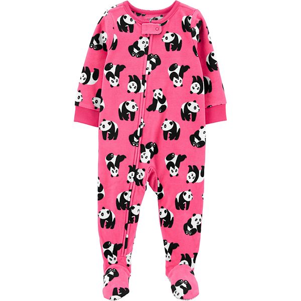 Carters Toddler Girls Pink Koala Panda Bear Sleeper Zip Footie Pajamas 3T