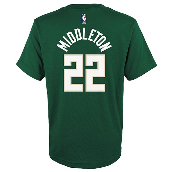  NBA Boys Youth 8-20 Official Player Name & Number Game Time  Jersey T-Shirt (as1, Alpha, l, Regular, Khris Middleton Milwaukee Bucks  White) : Sports & Outdoors