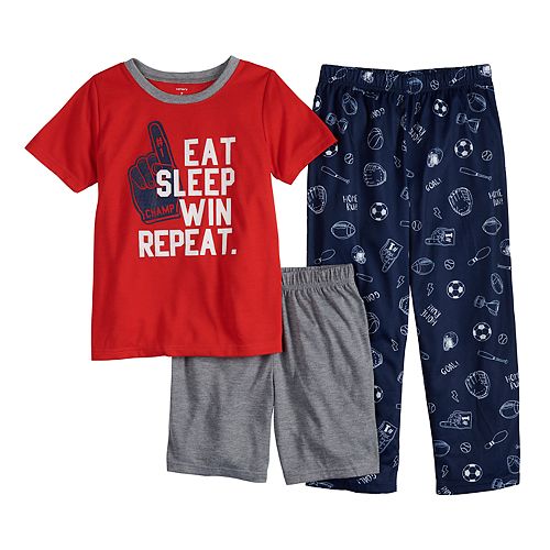 Boys 414 Carter's Printed 3Pajama Set