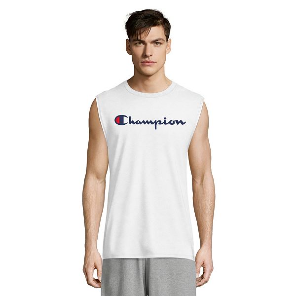 Men's Champion® Logo Graphic Muscle Tee - White (L)