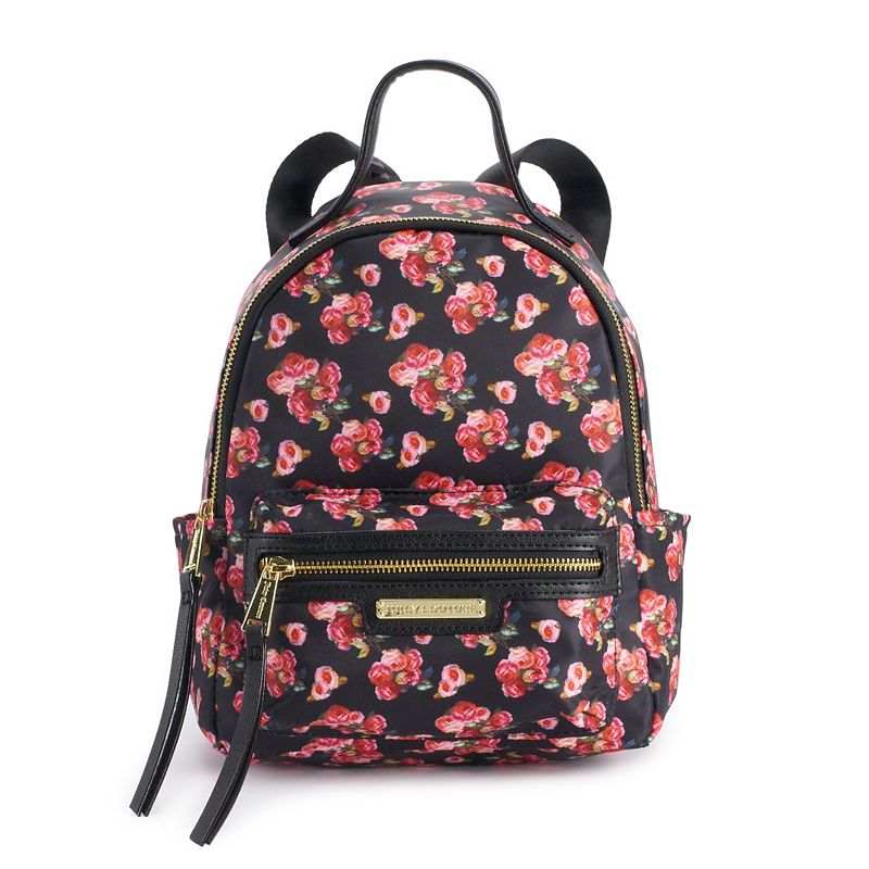 Juicy Couture Varsity Blooms Mini Backpack, Black Mini Pink