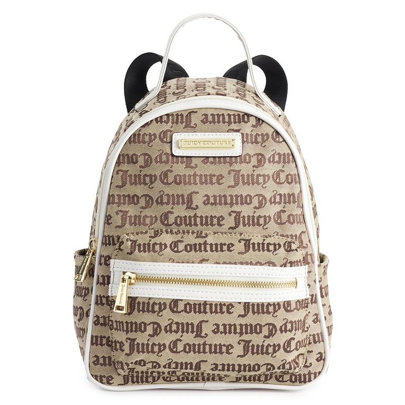 Juicy Couture Gothic Jacquard Mini Backpack, Dark Beige