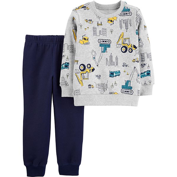 Baby Boy Carter's 2-Piece Construction Fleece Top & Jogger Set