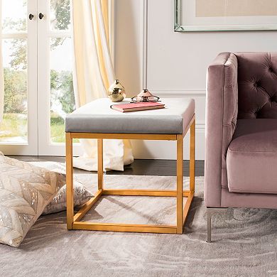 Safavieh Rowan Contemporary Glam Velvet Square Ottoman
