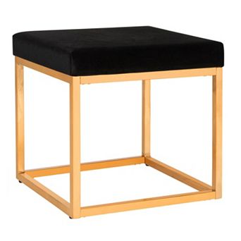 Safavieh Rowan Contemporary Glam Velvet Square Ottoman
