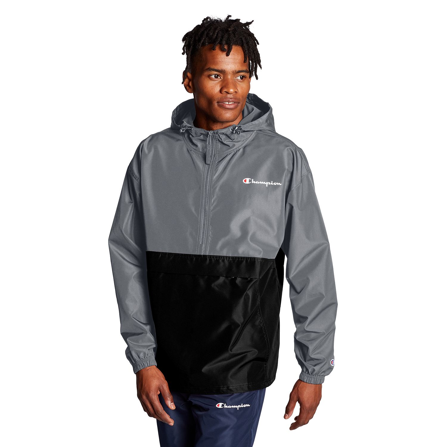 champion colorblock packable jacket
