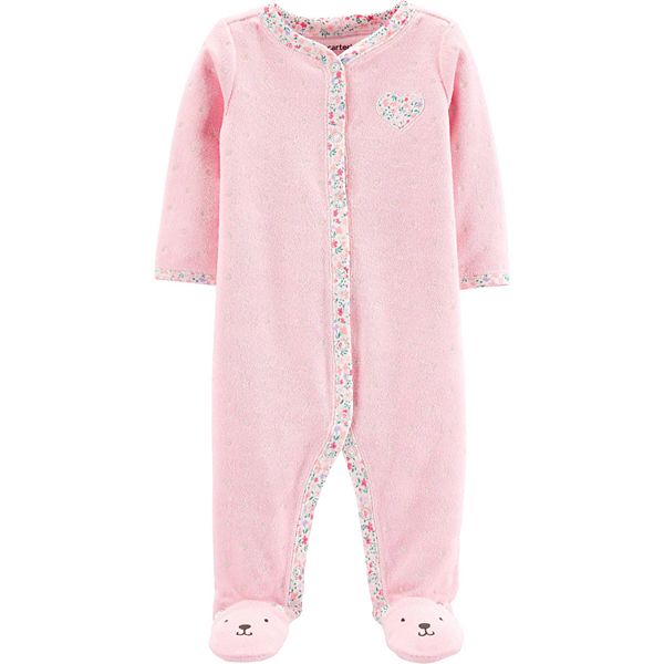 Baby Girl Carter's Floral Heart Sleep & Play