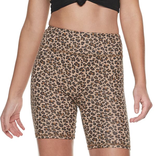 biker shorts animal print