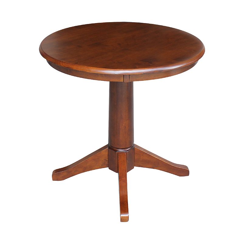International Concepts Round Top Pedestal Dining Table, Brown