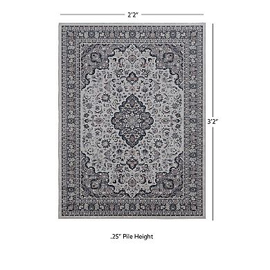 Linon Emerald Medallion Rug