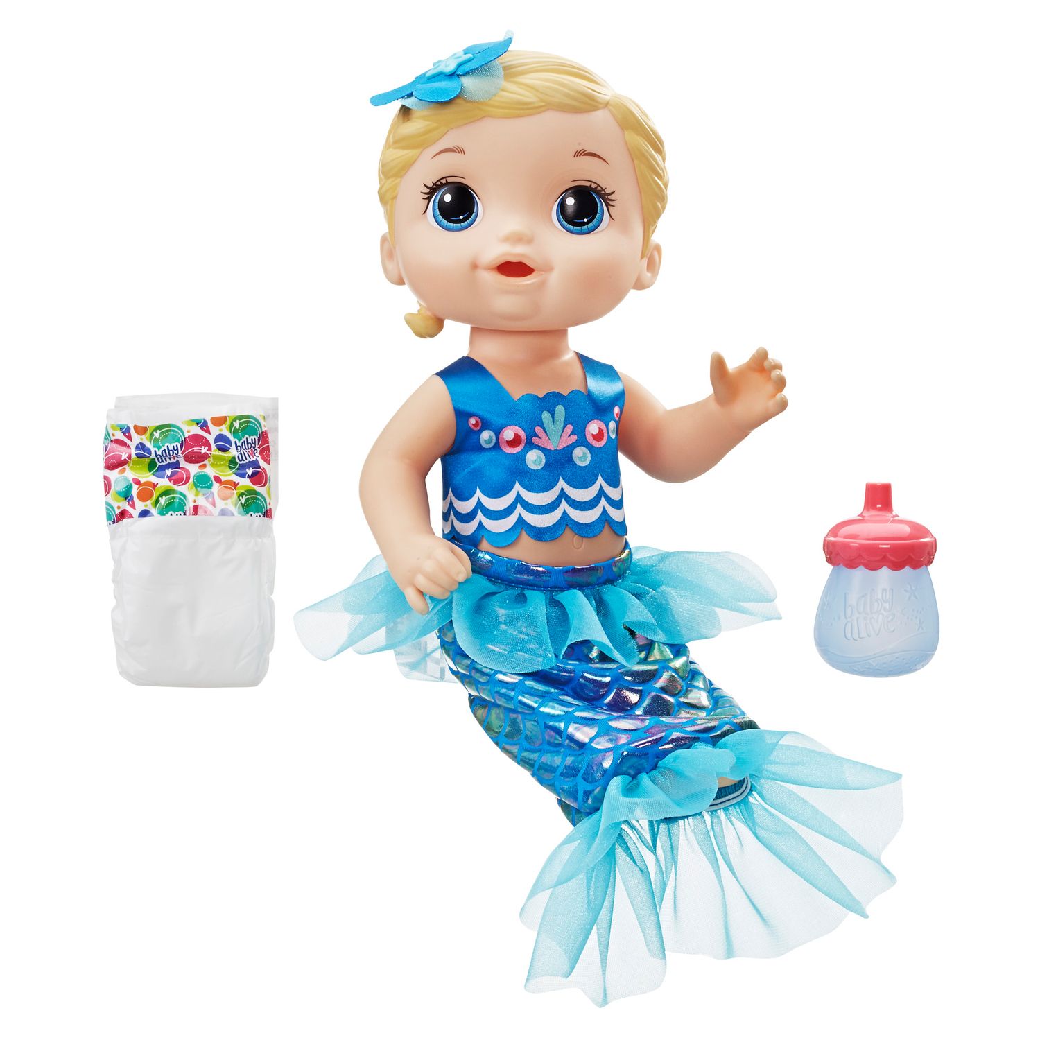 baby alive mermaid brown hair