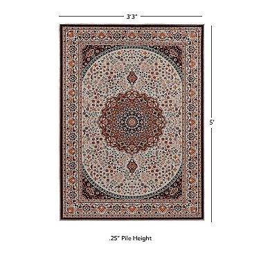 Linon Emerald Oval Design Rug