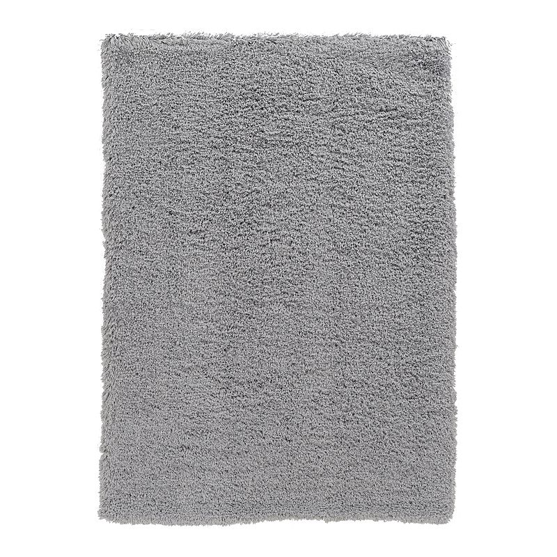 Linon Pastel Shag Rug, Grey, 5X7 Ft