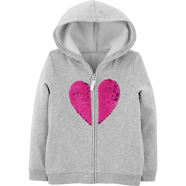 Louis Vuitton Mickey Mouse Glitter Heart Full-Zip Hooded Fleece Sweatshirt