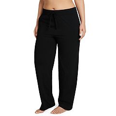 Plus Size Black Essential Cotton Pyjama Bottoms