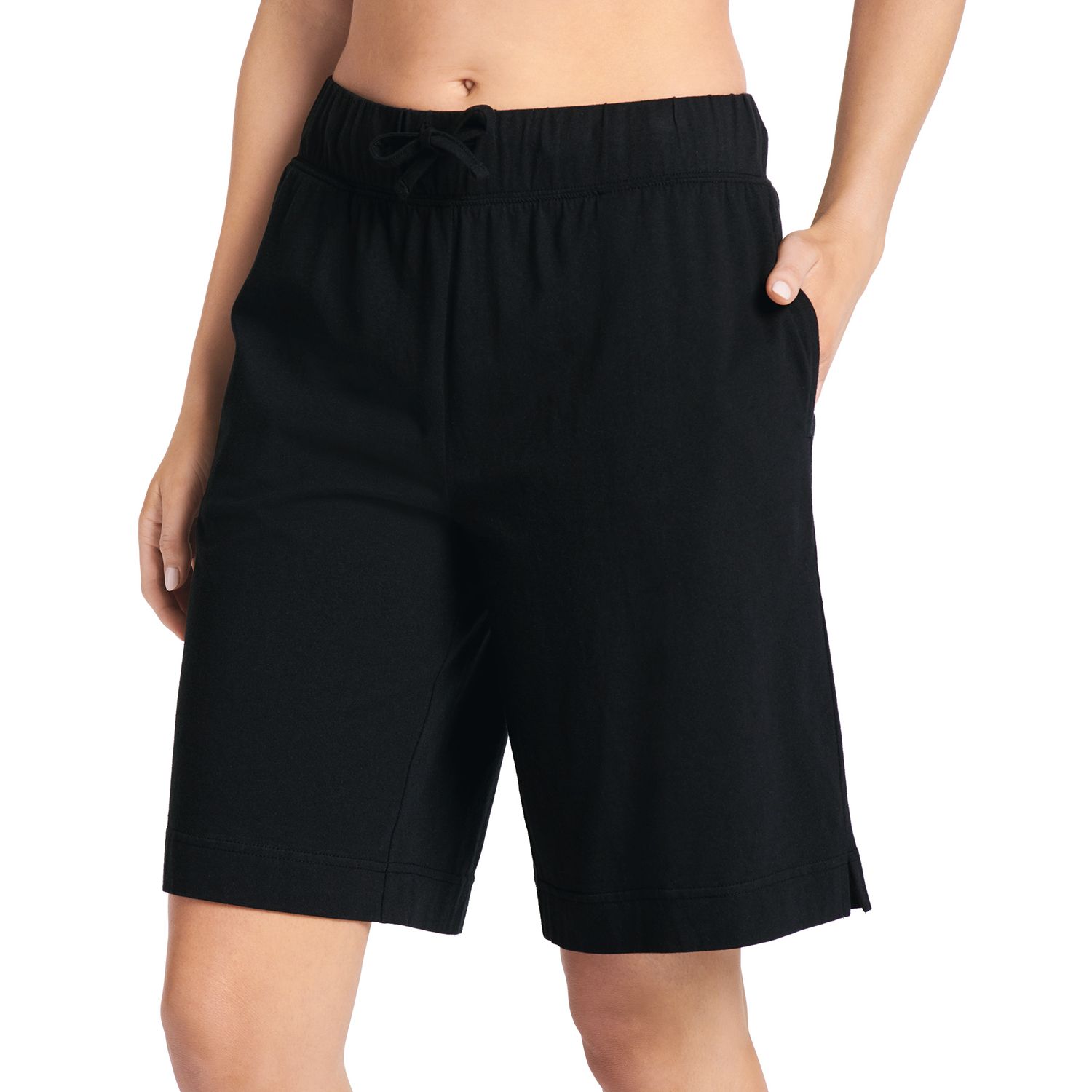 kohls womens black shorts