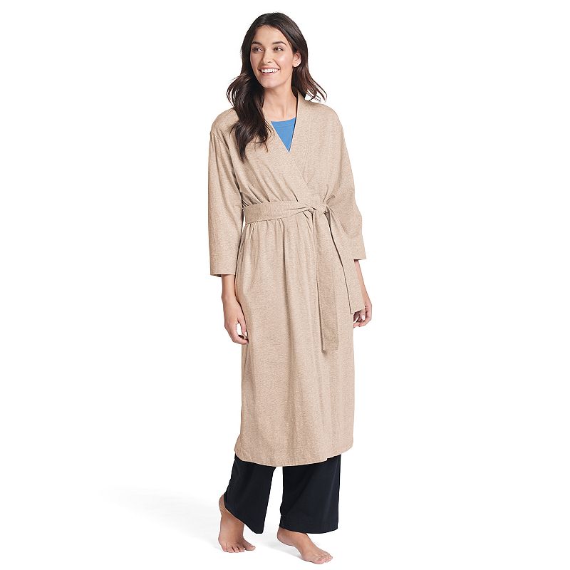 UPC 037882919229 product image for Women's Jockey Everyday Essentials Long Wrap Robe, Size: Large, Beige | upcitemdb.com