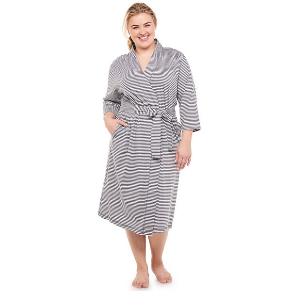 Plus Size Jockey® Everyday Essentials Long Wrap Robe