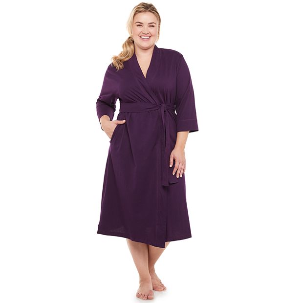 Plus Size Jockey® Everyday Essentials Long Wrap Robe