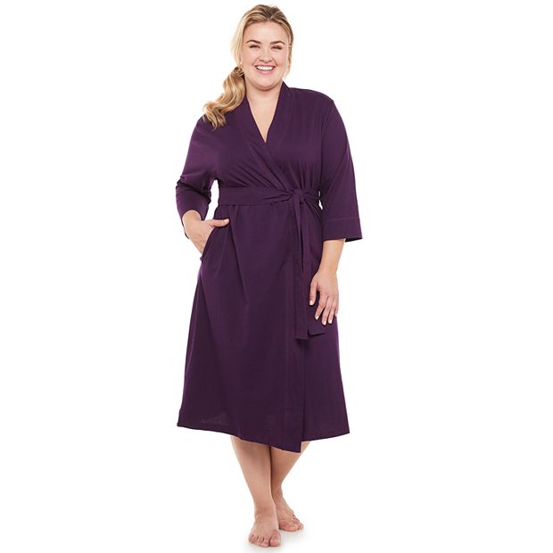 Jockey long 2024 cotton wrap robe