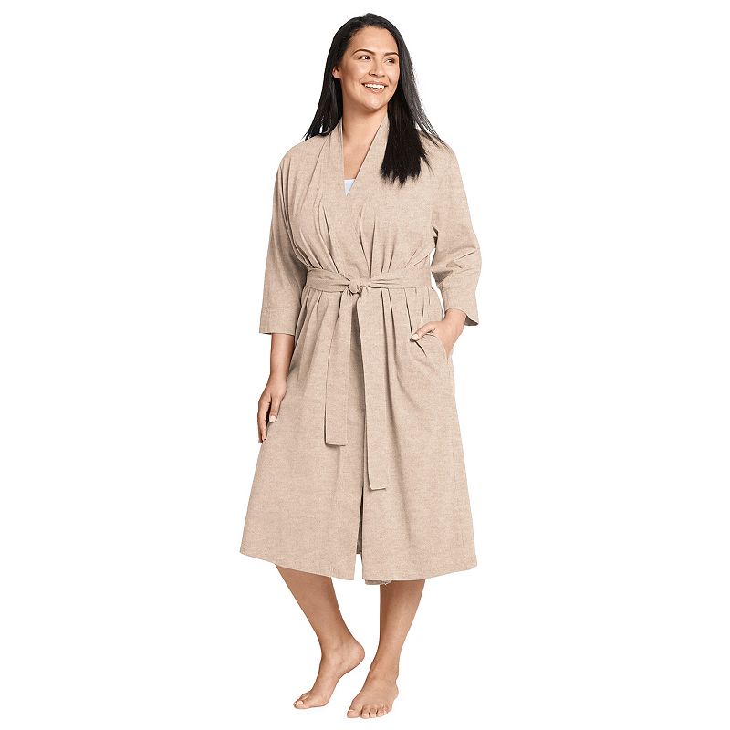 UPC 037882919298 product image for Plus Size Jockey Everyday Essentials Long Wrap Robe, Women's, Size: 3XL, Beige | upcitemdb.com