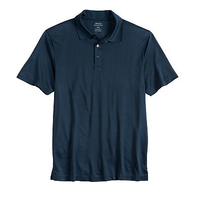 Men's Haggar® Short Sleeve Micro Jacquard Pattern Polo
