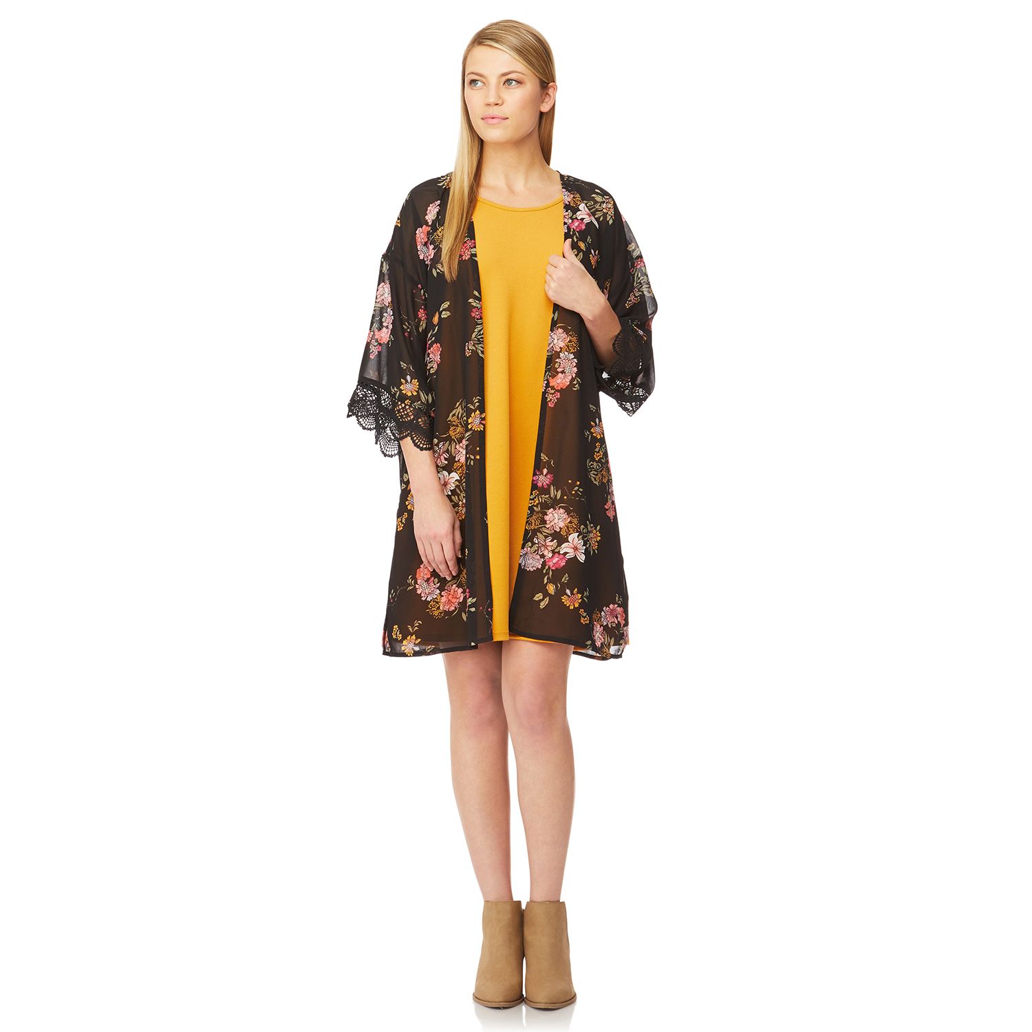 swing dress with cardigan