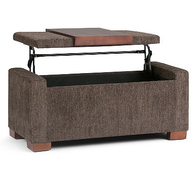 Simpli Home Bretton Lift Top Storage Ottoman