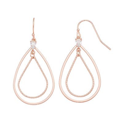 LC Lauren Conrad Double Teardrop Earrings