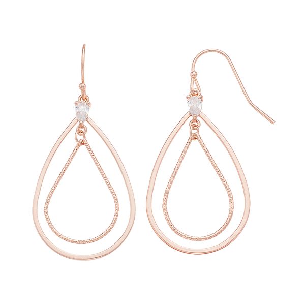 LC Lauren Conrad Double Teardrop Earrings