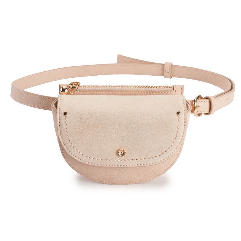 LC Lauren Conrad Asana Faux-Leather Belt Bag, Brt Pink
