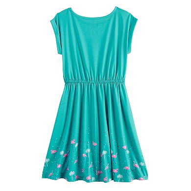 Girls 7-16 & Plus Size SO® Roll Cuff Tie Waist Dress