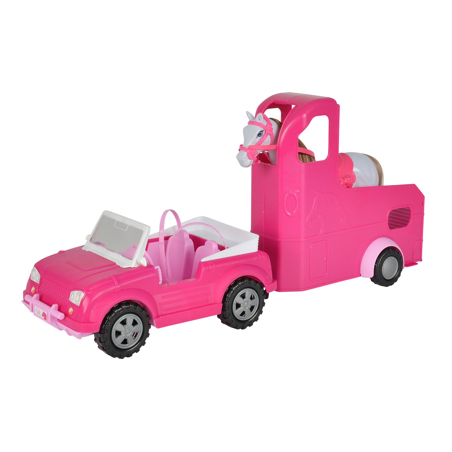 barbie jeep and horse trailer