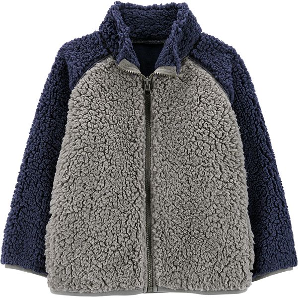 Simple Joys by Carter's Toddler Boys' Hooded Fleece Jacket with Sherpa Lining 
