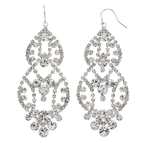 Vieste Rhinestone Nickel Free Chandelier Earrings